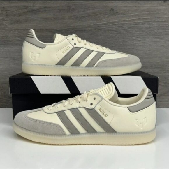 Adidas Samba Messi Men 11 with box Cream Light Brown Gold JQ0266 112025 - Picture 3 of 8